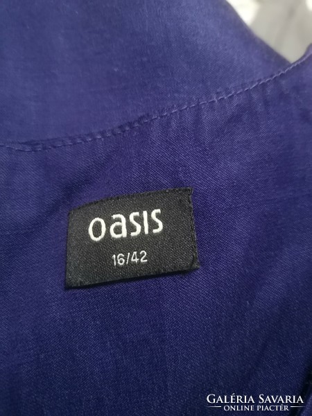 Oasis 42-44-es szilvakék len-viscose nyári ruha