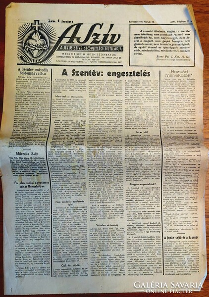 A Szív .Keresztény hetilap . 1950 febr.18.