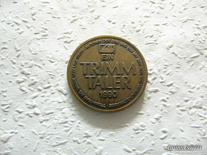 Trimm taler 1990 commemorative medal diameter 40 mm weight 24.13 Grams
