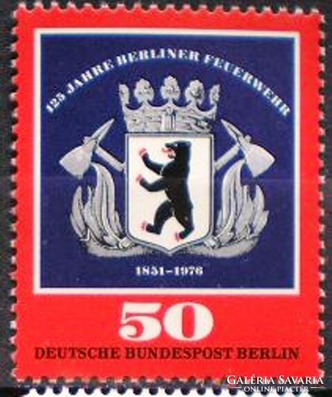 Bb523 / Germany - Berlin 1976 125 years old Berlin fire department stamp postman
