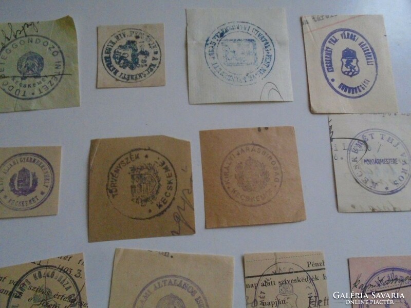 D202301 Kecskemét old stamp impressions - 37 pcs approx. 1900-1950's