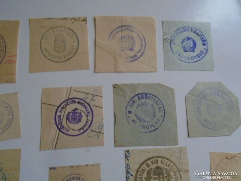 D202305 MEZŐKÖVESD  régi bélyegző-lenyomatok   -  24 db  kb 1900-1950's