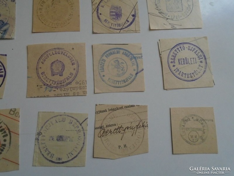 D202290 berettyóújfalu old stamp impressions - 21 pcs approx. 1900-1950's