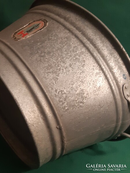 Large galvanized pot