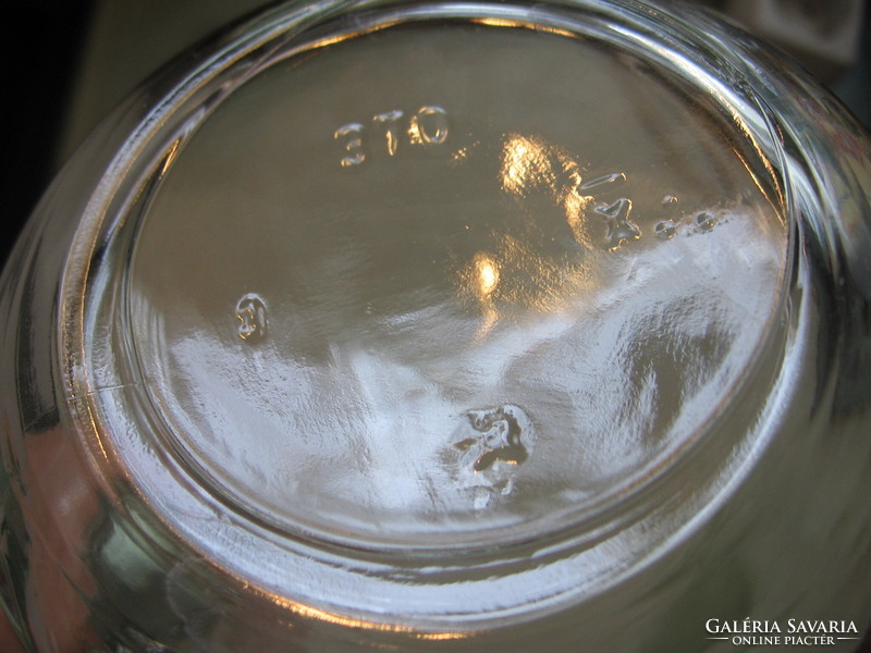 Retro pale turquoise glass jar, pitcher