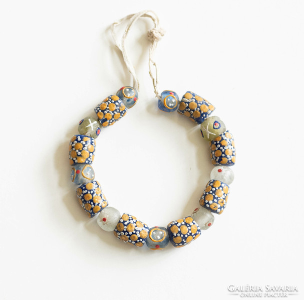 Handmade African Glass Beads Bracelet / Necklace - Tribal Ethno Boho Folk Art