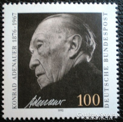 N1601 / Németország 1992 Konrad Aenauer bélyeg postatiszta