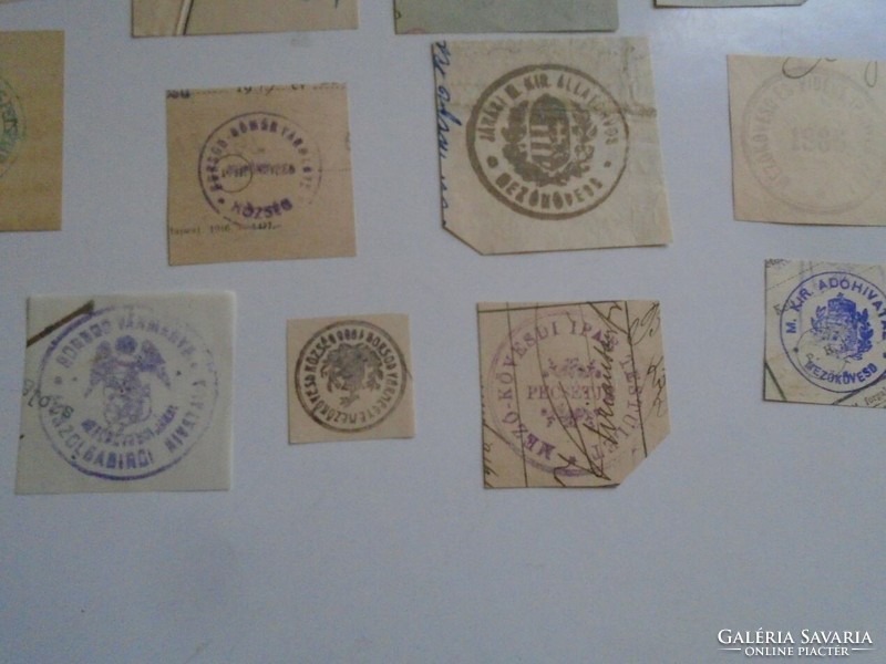 D202305 Mezőkövesd old stamp impressions - 24 pcs approx. 1900-1950's