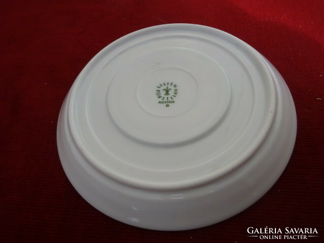 Lilien porcelain tea cup coaster, green grape pattern. Its diameter is 14.5 cm. Jokai.