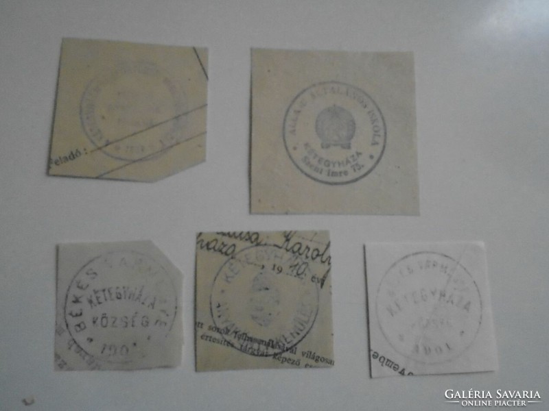 D202296 old stamp impressions of the two churches - 5 pcs approx. 1900-1950's