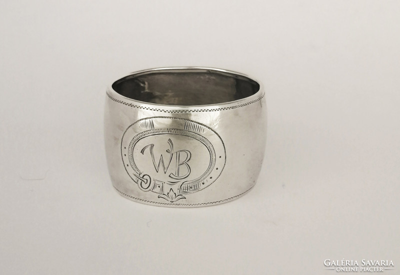 Oval German 800 sterling silver napkin ring