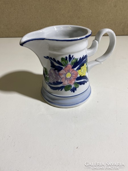 Hand-painted jug, ceramic, size 12 x 13 cm.4862