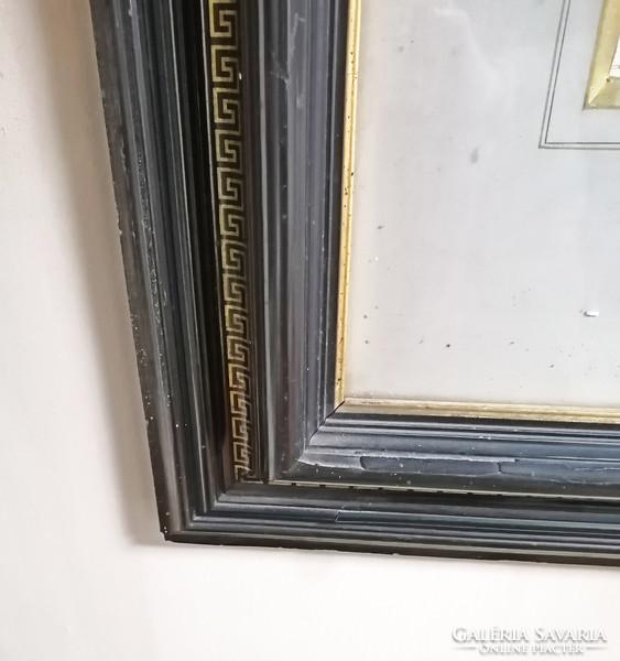 Large picture frame with map and glass