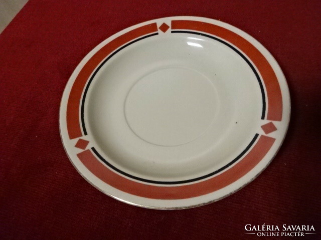 Chinese porcelain tea cup coaster, brown border, diameter 15.3 cm. Jokai.