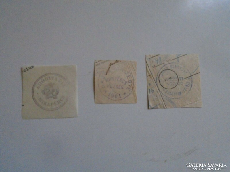 D202323 MIKEPÉRCS   régi bélyegző-lenyomatok   -3 db.   kb 1900-1950's