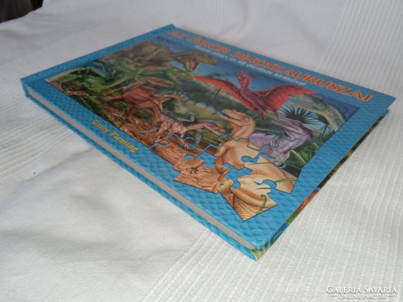 Garry Fleming - Az őskor dinoszauruszai - Puzzle-könyv öt 48 darabos kirakóval  új, nem használt