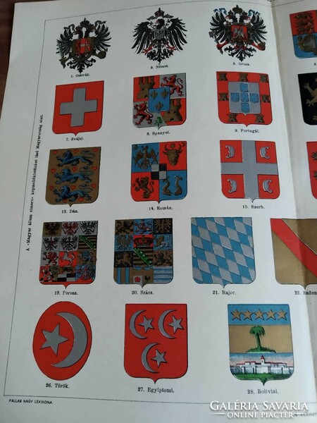 Coats of arms (31 pieces), appendix from the Pallas grand lexicon, 1893