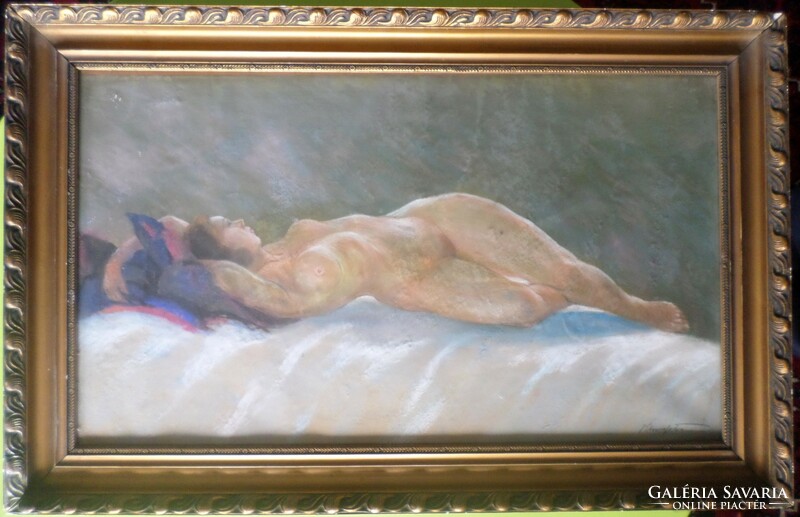 István Klimó: reclining female nude