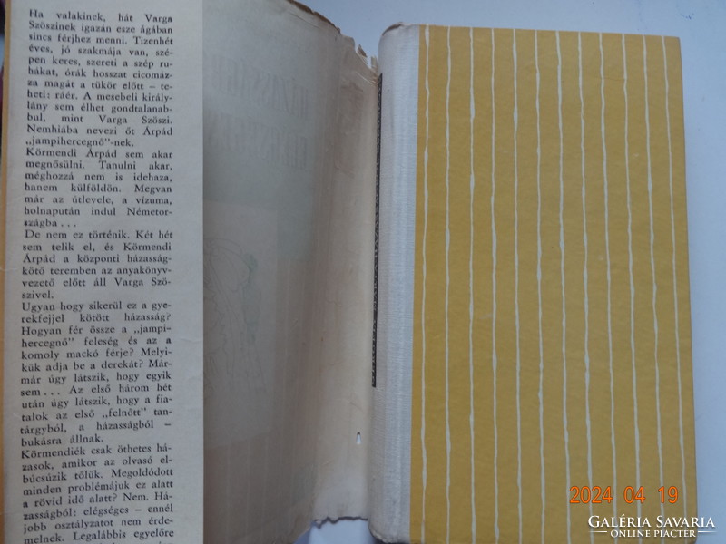 Márta Gergely: Marriage Sufficient - old strip book with own movie bookmark - first edition