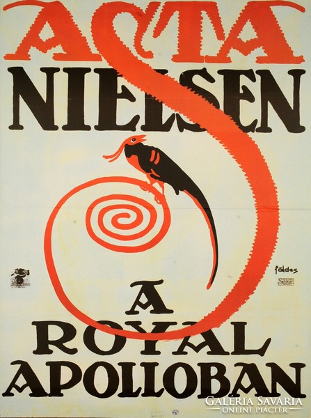Asta Nielsen a Royal Apolloban plakát, reprint