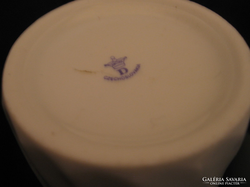 Retro kék szegfű vagy búzavirág mintás porcelán összeállítás 11 db-os