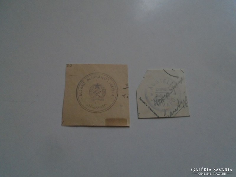 D202328 JÓSVAFŐ AGGTELEKI CSEPPKŐBARLANG  régi bélyegző-lenyomatok 2 db.   kb 1900-1950's