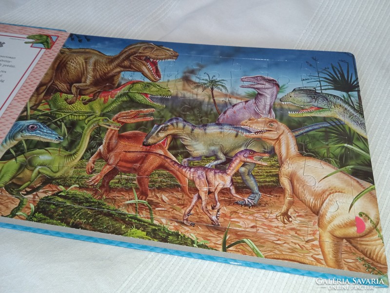 Garry Fleming - Az őskor dinoszauruszai - Puzzle-könyv öt 48 darabos kirakóval  új, nem használt