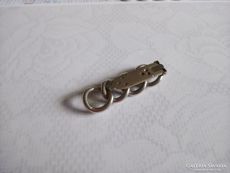 Art deco metal scarf clasp lapel pin