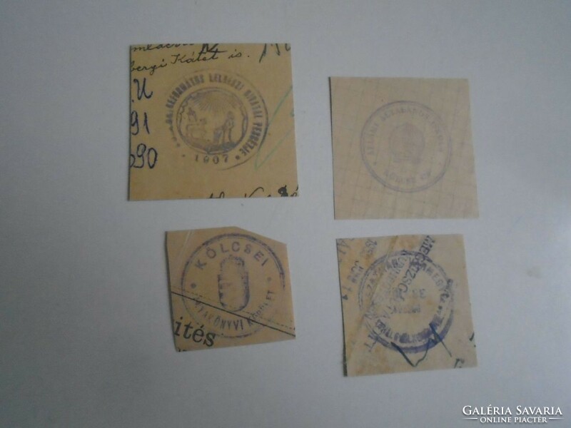 D202354 KÖLCSE  régi bélyegző-lenyomatok 3   db.   kb 1900-1950's