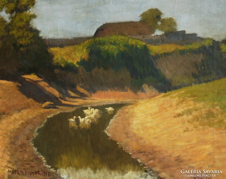 Vilmos Mátrai (1877-): landscape of Szolnok