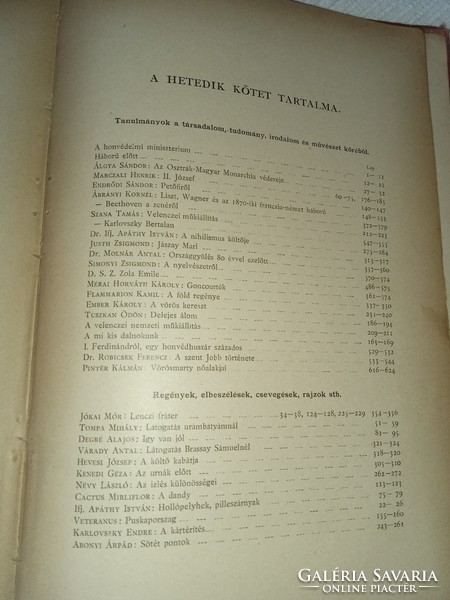 Fekete József - Hevesi József (szerk.) 1887 . VII. kötet Magyar Szalon - antikvár könyv