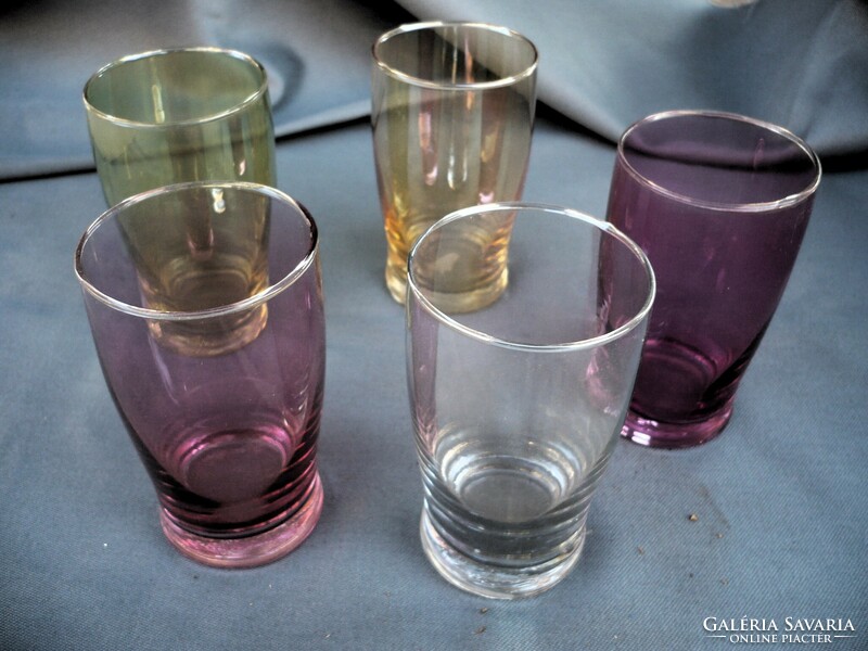 Vintage retro colorful drinking glasses