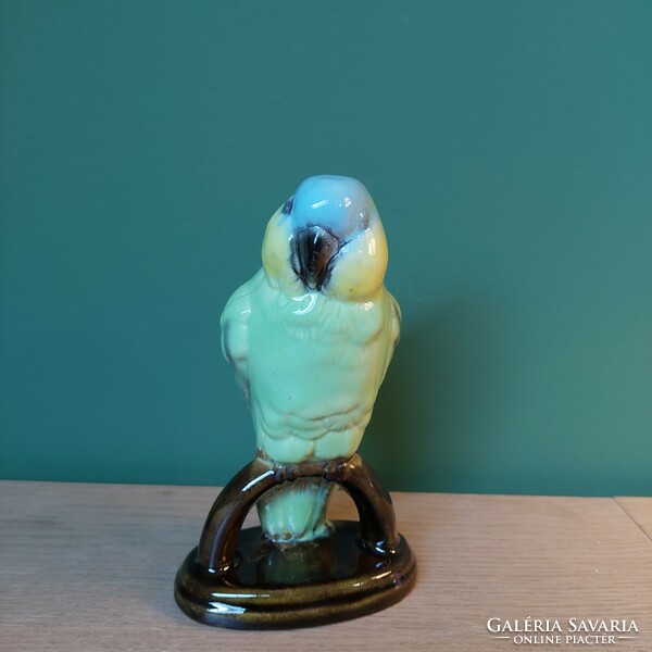Retro ceramic parrot figure