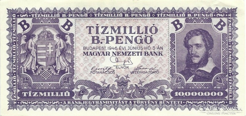 Ten million b.-Pengő 1946 2. Unfurnished