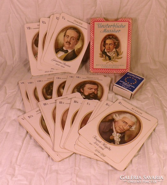 Old card, immortal composers, for collectors.