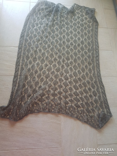 Crocheted poncho, scarf, scarf new mohair