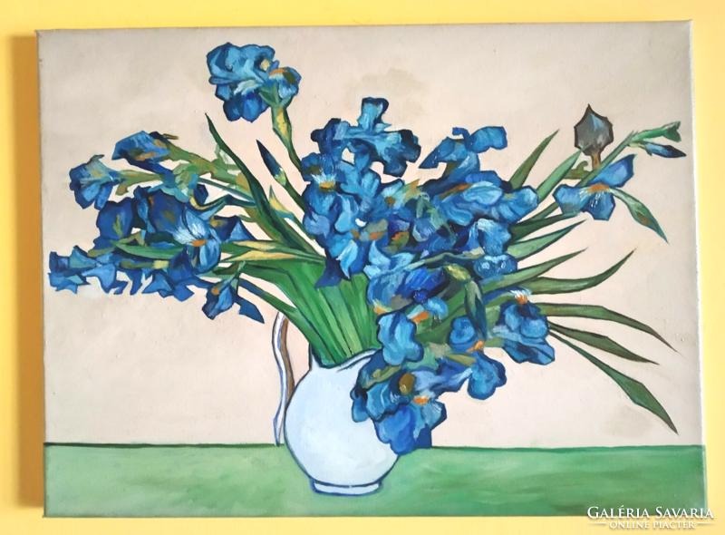 Finta István - Váza íriszekkel (Vincent van Gogh)
