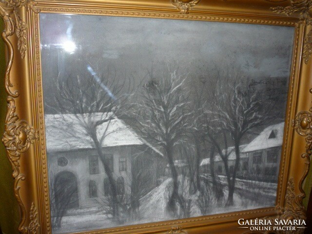 Winter street pastel picture 14536/6
