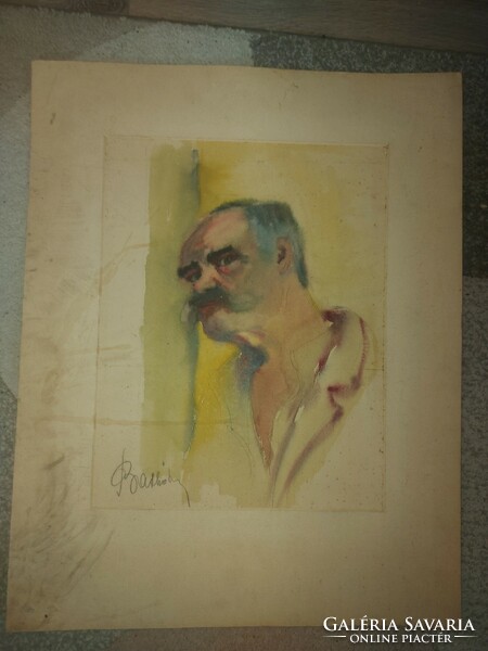 Bathó Lajos, építész, 1920-as évek, akvarell festmény, méret jelezve!