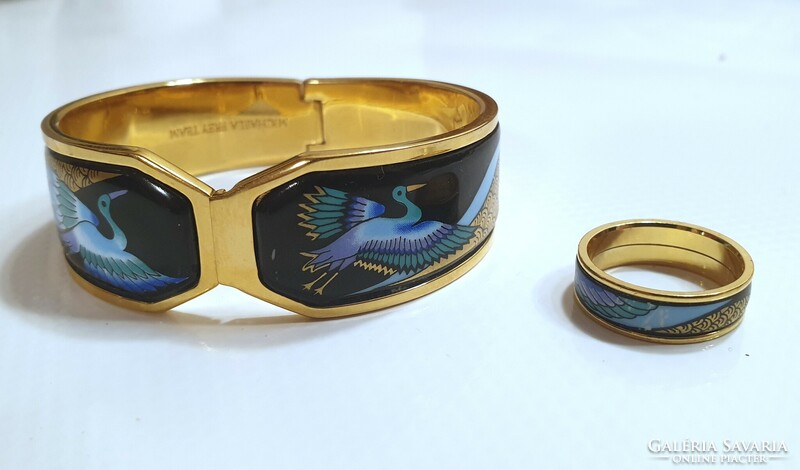 Art deco freywille (michaela frey) bracelet and ring, in original box