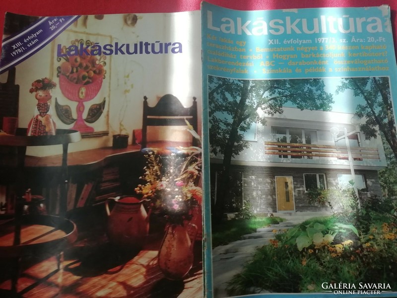Retro Lakáskultúra magazinok, újságok, 11db