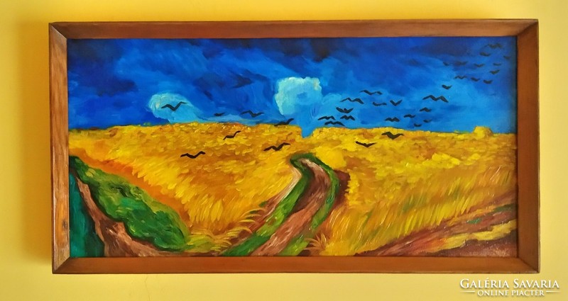 István Finta - wheat field with crows (vincent van gogh)
