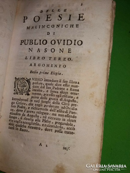 1764. Publiusz OVIDIUSZ versei könyv kötet latinul a képek szerint VELENCE