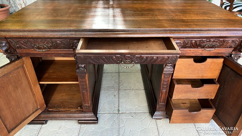 Large double-sided desk in Renaissance style