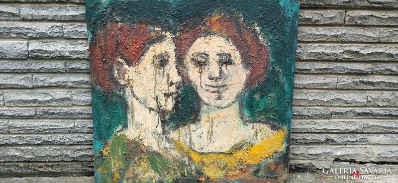 Gyula Konfár: two female faces