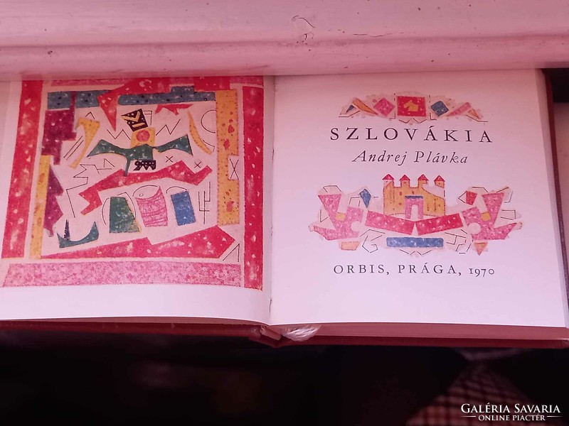 Retro Szlovákia miniatűr kiadás, bőr kötéssel, karton tokban (1969)