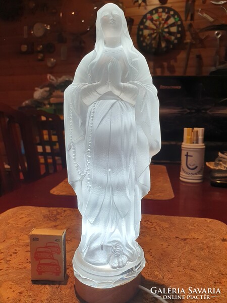 Nagyméretű Szűz Mária tömör üveg szobor isten Jézus vallás