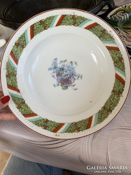 World War I plate with forget-me-not flower
