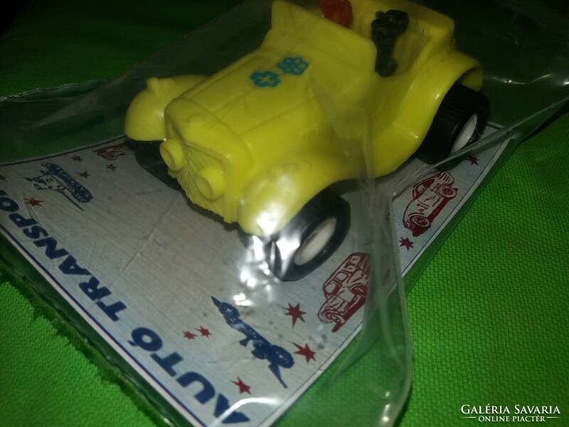 Retro Hungarian traffic goods bazaar unopened package disney buggy yellow plastic car 11cm according to pictures