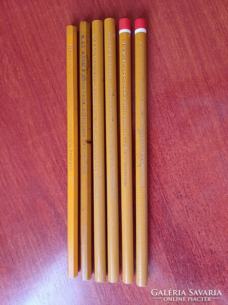6 antique pencils